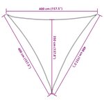 vidaXL Voile d'ombrage sable 4x4x4 m 100   polyester oxford