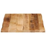vidaXL Dessus de table bord vivant 90x60x2 5 cm bois de manguier brut