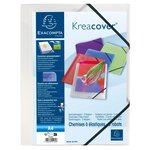 Chemise À Élastiques 3 Rabats Polypropylène Translucide Krea Cover - A4 - Couleurs Assorties - X 25 - Exacompta
