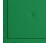 vidaXL Chaises de jardin lot de 2 et coussins vert Bois de teck massif
