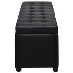vidaXL Pouf de rangement Cuir synthétique Noir
