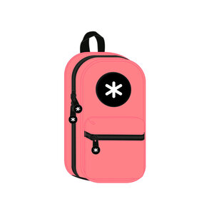 Trousse ovale antartik avec 4 compartiments 230 x 50 x 120  mm corail