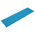 vidaXL Coussin de chaise de terrasse bleu (75+105)x50x4 cm