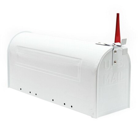 Boite aux lettres style américain design sur pied us mailbox blanc