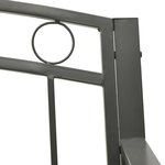 vidaXL Banc de jardin avec table Gris 120 cm Acier