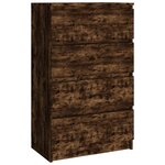 vidaXL Buffet Chêne fumé 60x35x98 5 cm Bois d'ingénierie