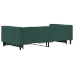 vidaXL Lit de jour et gigogne et tiroirs vert foncé 100x200 cm velours