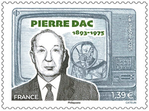 Timbre - Pierre Dac (1893-1975) - Lettre verte