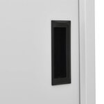 vidaXL Armoire à bureau porte coulissante Gris clair 90x40x180cm Acier
