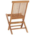 vidaXL Ensemble à manger d'extérieur pliable 7 Pièces Bois solide de teck