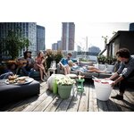 Pot de fleurs Rond LOFT URBAN - Plastique - Percé - Réservoir - Avec roulettes - Ø 40 - Vert