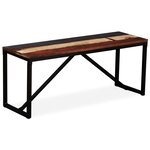 vidaXL Banc 110 x 35 x 45 cm Bois de récupération massif