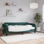 vidaXL Lit de jour avec matelas vert foncé 90x200 cm velours