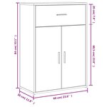 vidaXL Buffets 2 Pièces noir 60x30x84 cm bois d'ingénierie