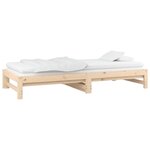 vidaXL Lit coulissant 2x(90x190) cm Bois de pin massif