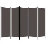 vidaXL Cloison de séparation 5 panneaux Anthtracite 250x180 cm