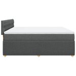 vidaXL Sommier à lattes de lit avec matelas Gris foncé 180x200cm Tissu