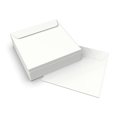 Lot de 100 enveloppe blanche 110x110 mm - La Poste
