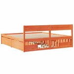 vidaXL Cadre de lit sans matelas cire marron 180x200cm bois pin massif