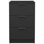 vidaXL Table de chevet noir 40x36x65 cm