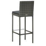 vidaXL Tabourets de bar de jardin et coussins lot de 4 résine tressée