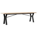 vidaXL Table basse cadre en Y 160x40x45 5 cm bois de pin massif fonte