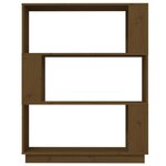 vidaXL Bibliothèque/Cloison Marron miel 80x25x101 cm Bois massif