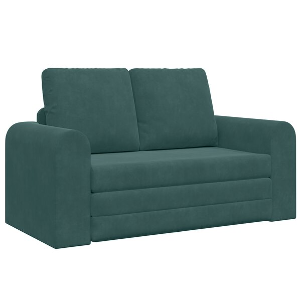 vidaXL Canapé Lit 2-en-1 Vert Foncé 148x71x83 cm Velours