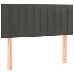 vidaXL Sommier à lattes de lit et matelas Gris foncé 120x200cm Velours