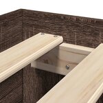 vidaXL Cadre de lit sans matelas chêne marron 90x200cm bois ingénierie