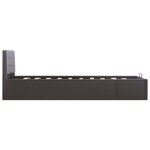 vidaXL Cadre de lit à rangement hydraulique Gris Similicuir 90x200 cm