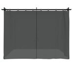 vidaXL Tonnelle avec rideaux anthracite 3x3 m acier