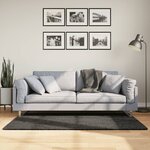 vidaXL Tapis ISTAN à poils longs aspect brillant anthracite 80x150 cm