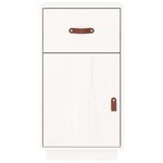 vidaXL Armoire de bureau Blanc 40x50x75 cm Bois massif de pin