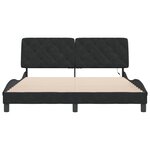 vidaXL Cadre de lit avec lumières LED noir 160x200 cm velours