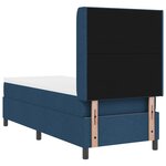 vidaXL Lit de Printemps avec Matelas & Lumière LED en Bleu  80x200 cm  Tissu