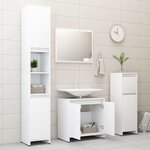 vidaXL Armoire de salle de bain Blanc 60x33x61 cm Bois d'ingénierie