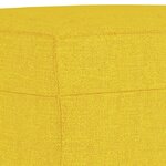 vidaXL Ensemble de canapés 4 Pièces avec coussins Jaune clair Tissu