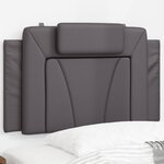 vidaXL Coussin de tête de lit gris 90 cm similicuir