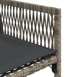 vidaXL Chaises de jardin avec coussins lot de 4 gris résine tressée