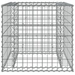 vidaXL Panier de gabions argenté 70x70x65 cm fer galvanisé