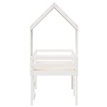 vidaXL Lit haut avec toit blanc 75x190 cm bois de pin massif