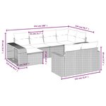vidaXL Salon de jardin avec coussins 10 Pièces gris clair résine tressée
