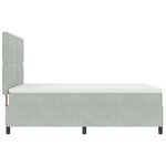 Lit à ressorts vidaXL avec matelas et lumière LED gris clair 140x190 cm en velours