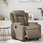vidaXL Fauteuil inclinable électrique Cappuccino Similicuir