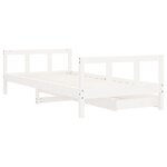 vidaXL Cadre de lit d'enfants tiroirs blanc 90x190 cm bois pin massif