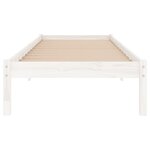 vidaXL Cadre de lit Blanc Bois massif 90x190 cm Simple