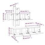 vidaXL Ensemble de meubles TV 7 Pièces Chêne marron Bois d'ingénierie