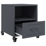 vidaXL Table de chevet anthracite 36x39x43 5 cm acier