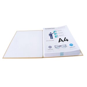 Chemise à dos extensible papier kraft. gris beige fermeture par sangle x 10 EXACOMPTA